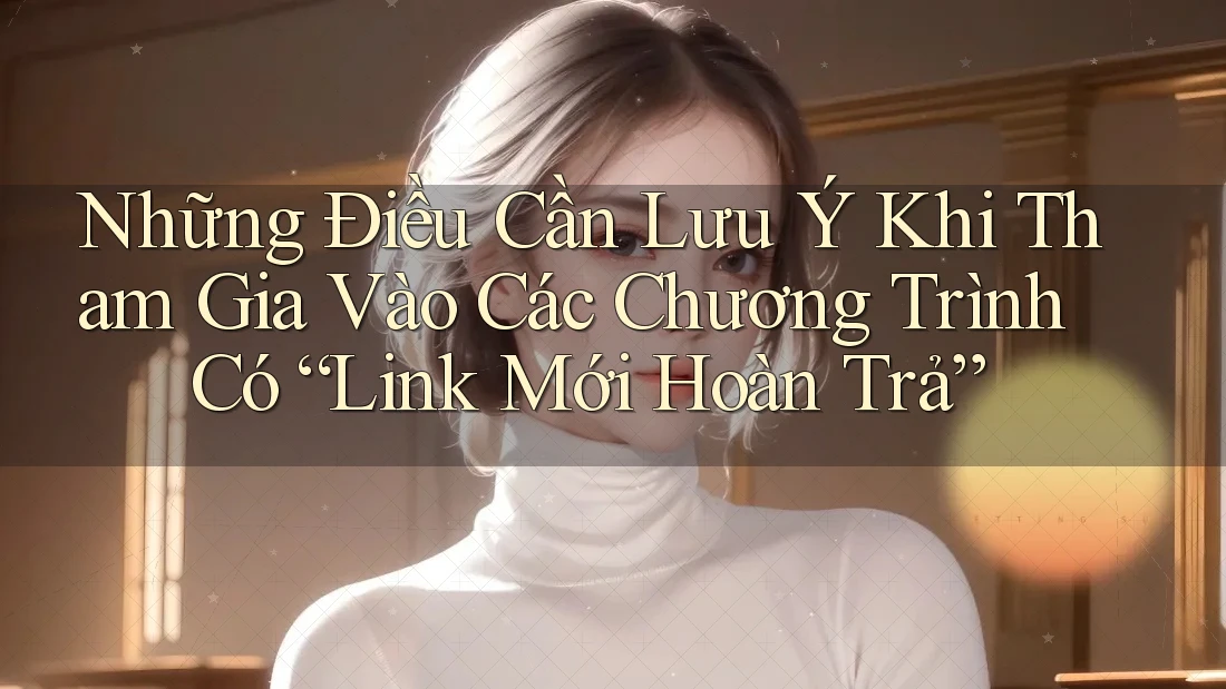 Những Điều Cần Lưu Ý Khi Tham Gia Vào Các Chương Trình Có “Link Mới Hoàn Trả”